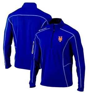 Men's Mets Columbia Royal Omni-Wick Shotgun Quarter-Zip Pullover Top Size Medium